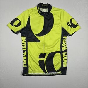 Pearl Izumi Elite LTD Men's Cycling Jersey Neon Yellow Black Full Zip Retro Bike